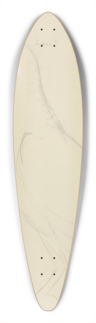 James Sowerby - Eurasian Woodcock 39.3 inch art pintail longboard deck