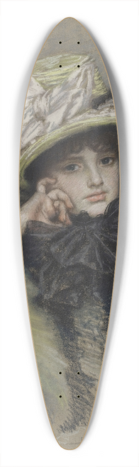 James Tissot - Portrait de jeune femme 39.3 inch art pintail longboard deck