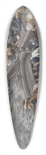 James Tissot - The Miraculous Draught of Fishes 39.3 inch art pintail longboard deck