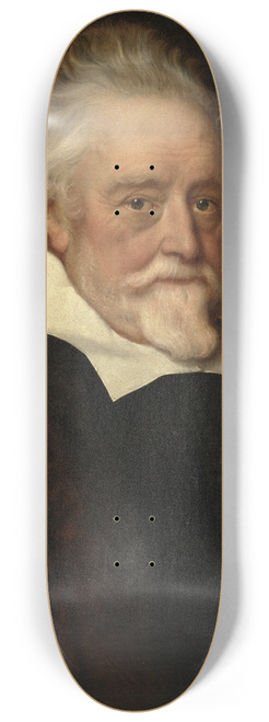 Adriaen Hanneman - Portrait of Nanning van Foreest at age 84 8.25 inch art skate deck