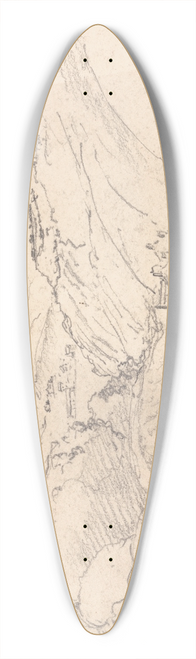 James Ward - Fishguard, Pembrokeshire, South Wales 39.3 inch art pintail longboard deck