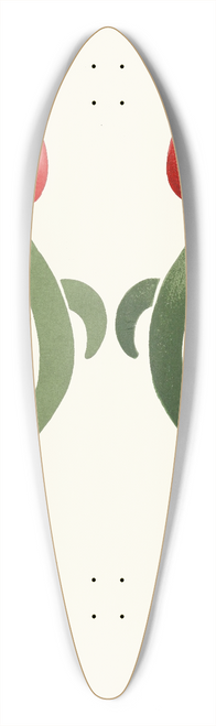 James Ward - Flat and Uniform Application of Colours at A, and Gradated Effect of the same Colours,used with a Full Brush at B 39.3 inch art pintail longboard deck