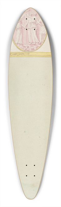 James Wyatt - Design for a Mirror 39.3 inch art pintail longboard deck