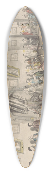 Jan Brandes - Hollands bruidsfeest te Batavia 39.3 inch art pintail longboard deck