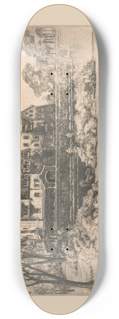 Charles Frederick William Mielatz - View of Rockwood, Tarrytown on the Hudson, residence of William Rockefeller, no. 3 8.25 inch art skate deck