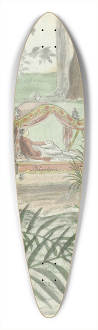 Jan Brandes - Palankijn met dragers 39.3 inch art pintail longboard deck
