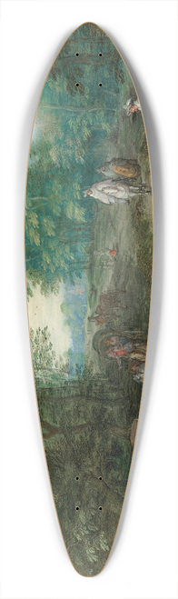 Jan Breughel The Elder - Wooded landscape with travellers 39.3 inch art pintail longboard deck