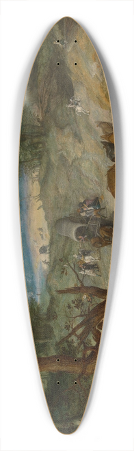 Jan Brueghel The Elder - Travallers Attacked by Soldiers 39.3 inch art pintail longboard deck