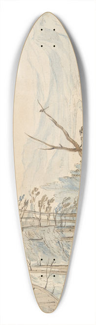 Jan Brueghel The Elder - View in a Valley from the Edge of a MountainRoad 39.3 inch art pintail longboard deck