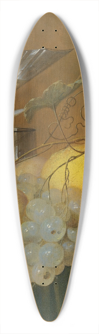 Jan Davidsz de Heem - Still Life With A Wine Glass, Lemon Peel, Peaches, Grapes And Cherries On The Corner Of A Partly Draped Wooden Table 39.3 inch art pintail longboard deck