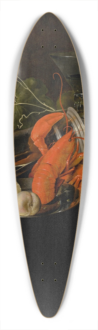 Jan Davidsz de Heem - Still life with two lobsters, an overturned tankard, a berkemeier glass, grapes, and a lemon 39.3 inch art pintail longboard deck