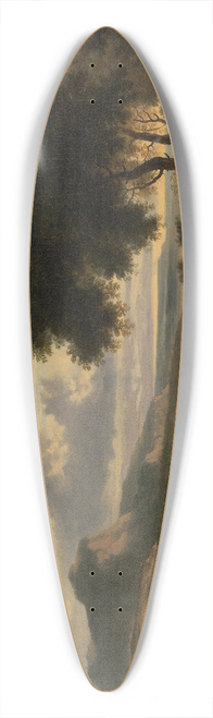 Jan Hackaert - An Extensive Landscape With Travellers, Fishermen And Cattle Drovers On A Path With A Roman Bridge Beyond 39.3 inch art pintail longboard deck