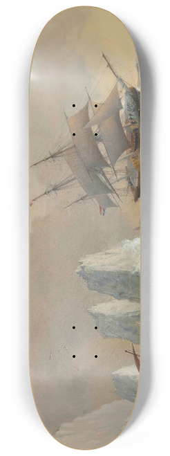 Charles Gregory - A Dutch Merchantman Passing The Needles 8.25 inch art skate deck