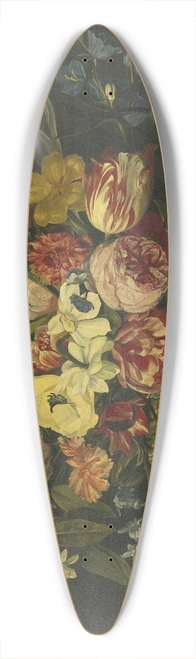 Jan Philips van Thielen - Still life of flowers in a basket 39.3 inch art pintail longboard deck