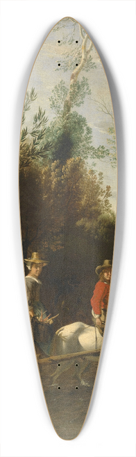 Jan Siberechts - Shallow Water near a Castle 39.3 inch art pintail longboard deck
