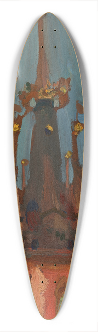 Jan Stanislawski - Spire of the Tower of St Marys Church in Krakow 39.3 inch art pintail longboard deck