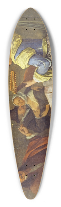 Jan Steen - The Lute Player 39.3 inch art pintail longboard deck
