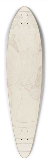 Jan Toorop - Allegorische voorstelling met drie vrouwen in een tuin 39.3 inch art pintail longboard deck