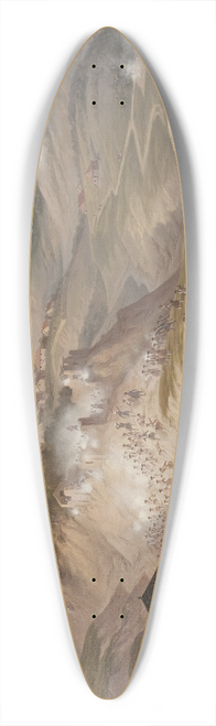 January Suchodolski - Episode in the Caucasian wars  Crossing the river in Arcx 39.3 inch art pintail longboard deck