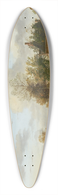 Jan van der Heyden - Country House on the Vliet near Delft 39.3 inch art pintail longboard deck