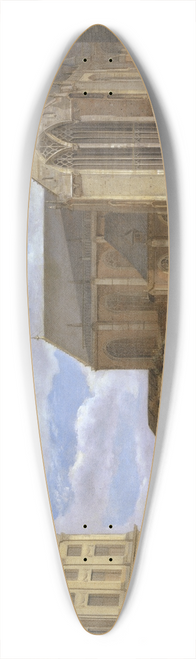 Jan van der Heyden - The Dam in Amsterdam towards the Townhall and Nieuwe Kerk 39.3 inch art pintail longboard deck