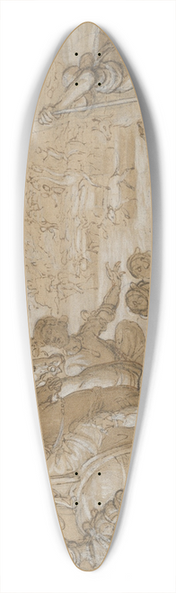 Jan van der Straet - A Hunting Party 39.3 inch art pintail longboard deck