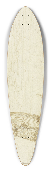 Jan van Goyen - Marine, links segelt ein Boot, rechts ein Ruderboot 39.3 inch art pintail longboard deck