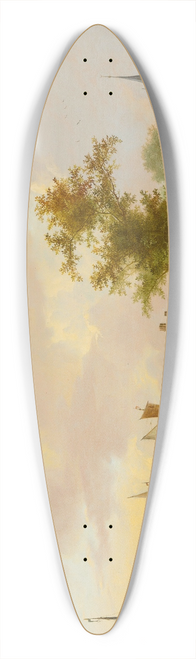 Jan Van Os - Peasants Unloading Cargo 39.3 inch art pintail longboard deck