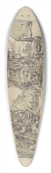 Jan Veth - Dorpsweg met bomen 39.3 inch art pintail longboard deck