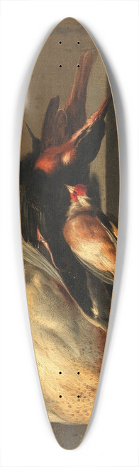 Jan Vonck - Game on a stone table 39.3 inch art pintail longboard deck