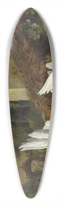 Jan Weenix - A Dog with a dead Goose and Peacock (A Study of Game and Fruit) 39.3 inch art pintail longboard deck