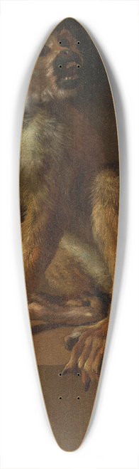 Jan Weenix - A Seated Monkey 39.3 inch art pintail longboard deck