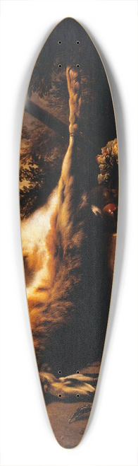 Jan Weenix - Gibier mort, singe et fruits devant un paysage 39.3 inch art pintail longboard deck