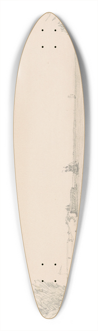 Jasper Francis Cropsey - Fort Hamilton,Staten Island 39.3 inch art pintail longboard deck
