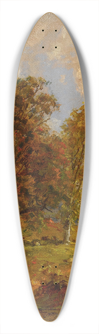 Jasper Francis Cropsey - Landscape With Trees And Sheep Near A Copse 39.3 inch art pintail longboard deck