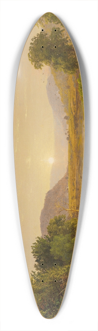 Jasper Francis Cropsey - Preparing the Boats at Greenwood Lake 39.3 inch art pintail longboard deck