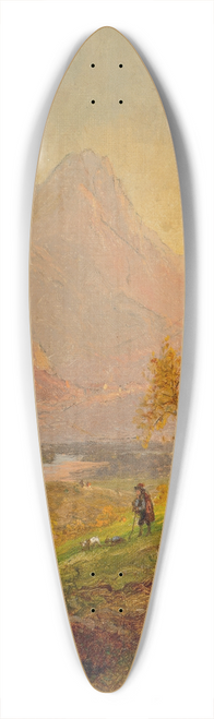 Jasper Francis Cropsey - Villa dEste, Tivoli 39.3 inch art pintail longboard deck