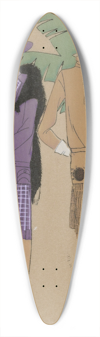 J. Dory - Crations AMY LINKER (BALLARD et Cie)  SUR LA CROISETTE 39.3 inch art pintail longboard deck