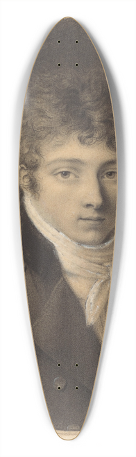 JEAN-ANTOINE PINCHON - Portrait of a young man 39.3 inch art pintail longboard deck