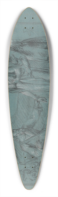 Jean Antoine Verschaeren - Sarah Presents Hagar to Abraham 39.3 inch art pintail longboard deck