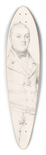 Jean Auguste Dominique Ingres - Admiral Sir Fleetwood Broughton Reynolds Pellew 39.3 inch art pintail longboard deck