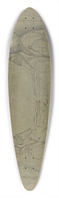 Jean Auguste Dominique Ingres - Joan of Arc Standing at the Altar at Reims Cathedral 39.3 inch art pintail longboard deck