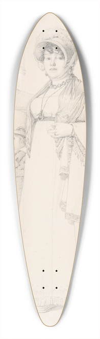 Jean Auguste Dominique Ingres - Madame Guillaume Guillon Lethire, ne Marie-Joseph-Honore Vanzenne, and her son Lucien Lethire 39.3 inch art pintail longboard deck