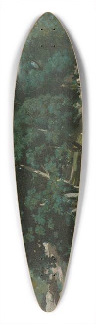 Jean-Baptiste-Camille Corot - Fontainebleau; Oak Trees at Bas-Brau 39.3 inch art pintail longboard deck