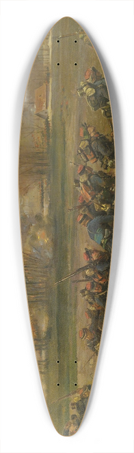 Jean-Baptiste douard Detaille - Allant Au Feu; A Fragment From The Panorama Of The Battle Of Champigny 39.3 inch art pintail longboard deck