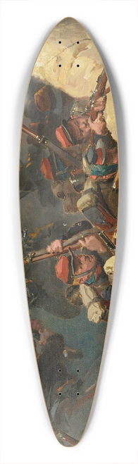 Jean-Baptiste douard Detaille - Embusqus Derrire Un Mur. Fantassins De La Ligne; A Fragment From The Panorama Of The Battle Of Champigny 39.3 inch art pintail longboard deck