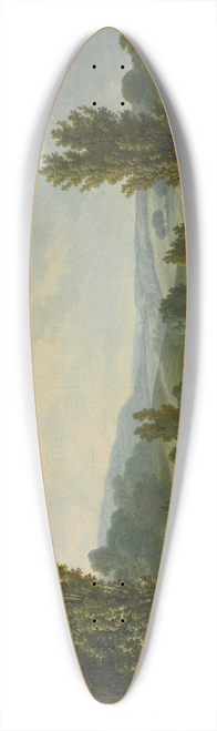 Jean-Baptiste Huet - A Shepherd And His Family With Their Livestock Fording A Stream In An Extensive Landscape 39.3 inch art pintail longboard deck