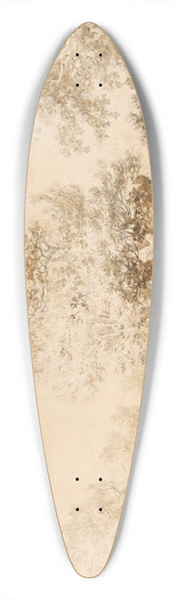 Jean-Baptiste Le Prince - Shepherd with His Flock in a Clearing 39.3 inch art pintail longboard deck