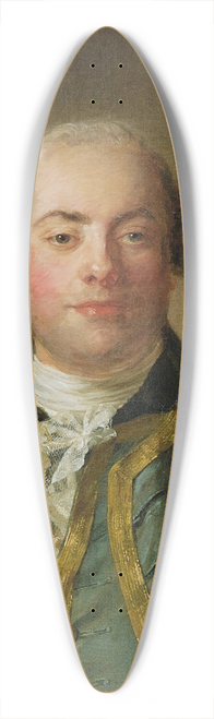 Jean-Baptiste Perronneau - PortraitOf a Gentleman,Bust Length, In a Blue Gold-Lined Waistcoat And White Chemise 39.3 inch art pintail longboard deck
