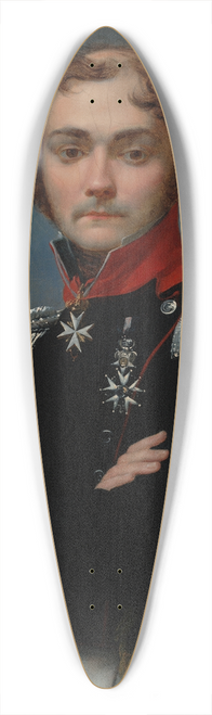 Jean-Baptiste Regnault - Portrait of Charles-Louis Regnault, an Officer from the NapoleonicWars 39.3 inch art pintail longboard deck